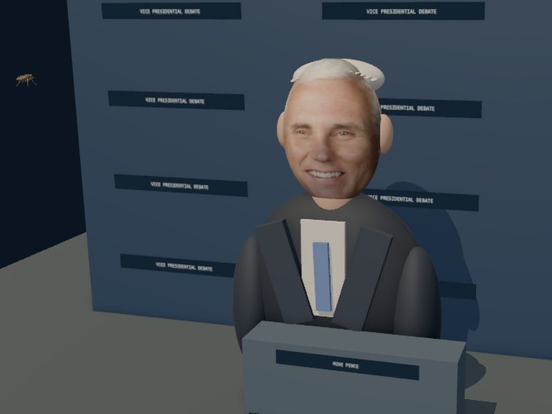 Portrait Bust Landing Training: fly brain experiment scene