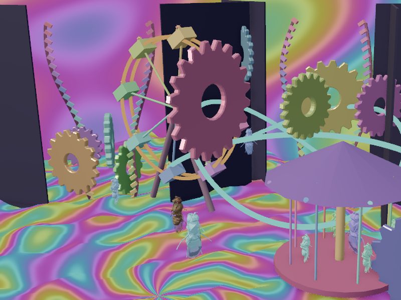 Salvia Room Transformation: fly brain experiment scene